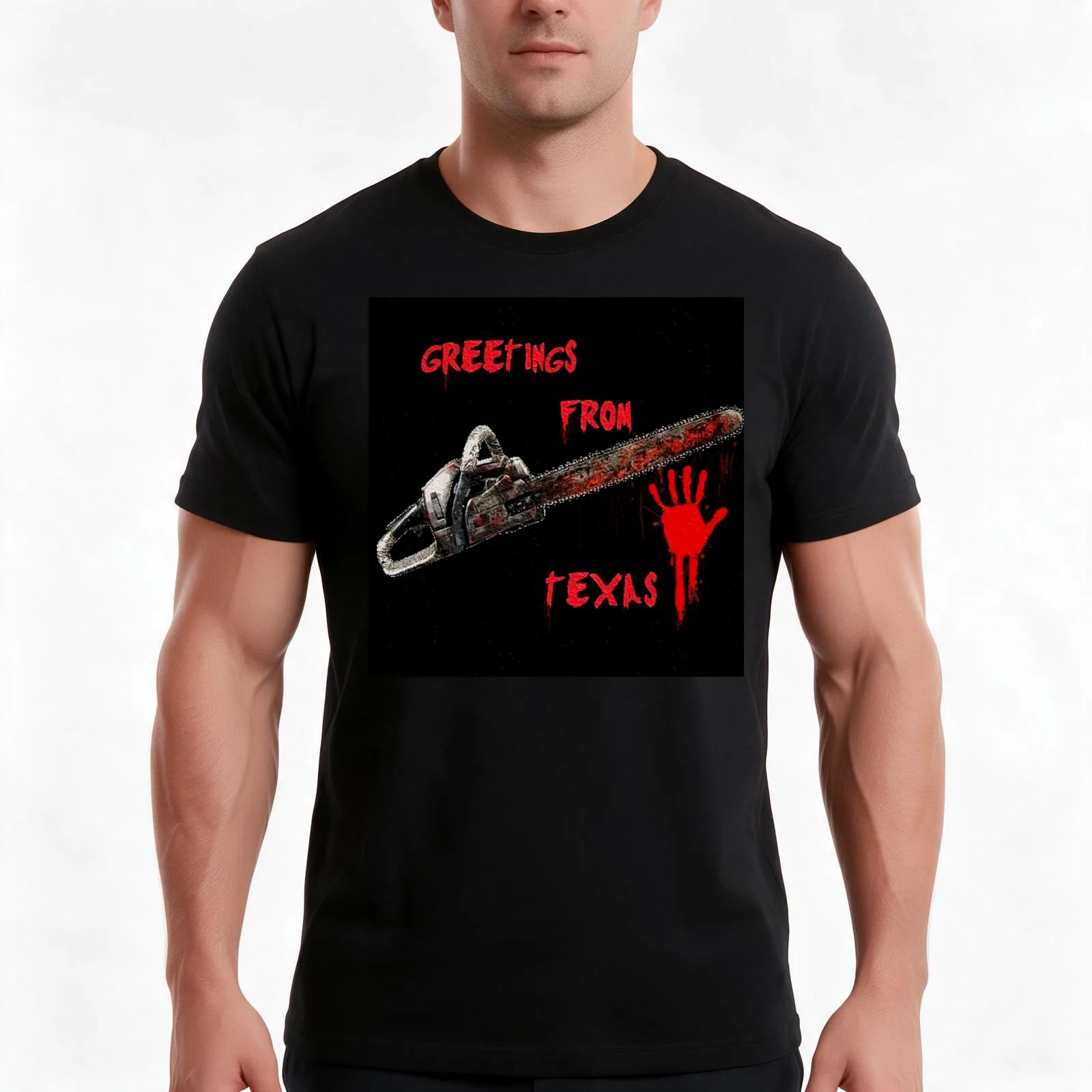 Greetings from Texas T-Shirt, Summer Casual Cotton Tee, Oversized Streetwear Tops, Vintage Graphic Print, Loose Fit Short Sleeve