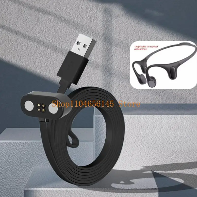 Stable and Reliable 4Pin Magnetic Charging Cable for Mojawa RunPlus Earphones USB Power Cord Improve Charging Experience