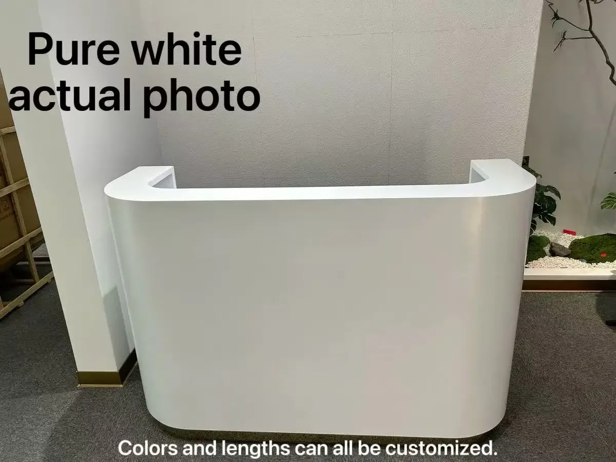 Small shop checkout page counter simple modern clothing store beauty salon paint front desk women's front desk reception desk