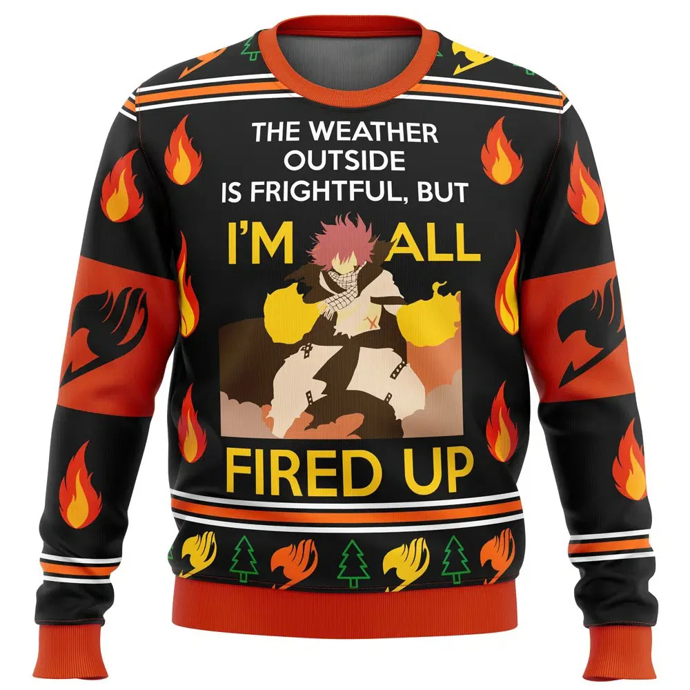 

Fairy Tail XMAS Ugly Merry Christmas Sweater 2025 New Fashion Men Oversized Hoodie Pullover Spring Autumn Women Sweatshirt