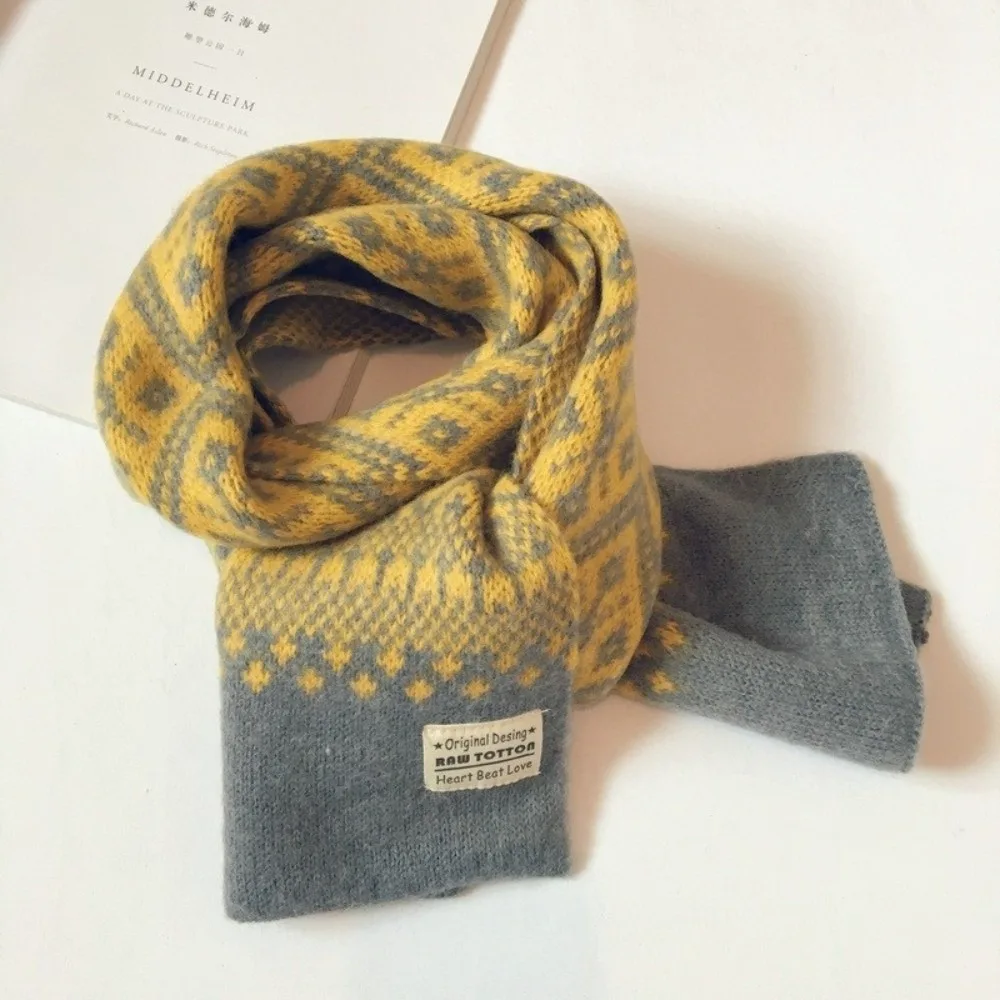 

Новый ветрозащитный утеплитель для шеи, холодостойкий теплый шейный платок, вязаная шаль со снежинками, осень и зима