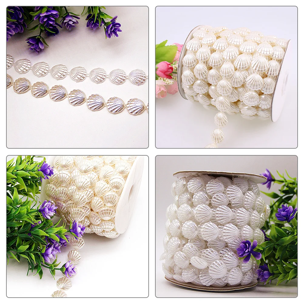 

1 Roll Artificial Conch Beads Imitation Shell Design For Diy Jewelry Making Beaded Curtain Wedding Decoration Craft Ocean