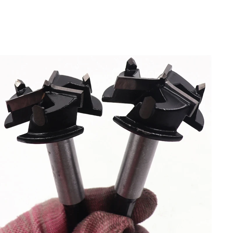 35mm 3 Flutes Carbide Tip Location Drill Bit Wood Auger Cutter Woodworking Hole Saw Tools Drill Bits
