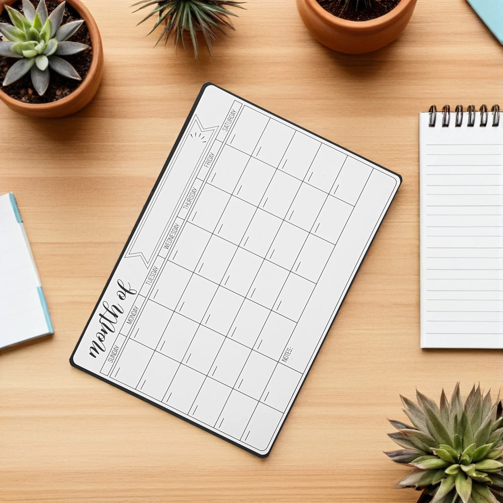 4 قطعة تقويم السبورة المغناطيسية، مخطط الثلاجة للمسح الجاف للمنزل والمكتب والمدرسة، إشعار قائمة التسوق القابل لإعادة الاستخدام #5