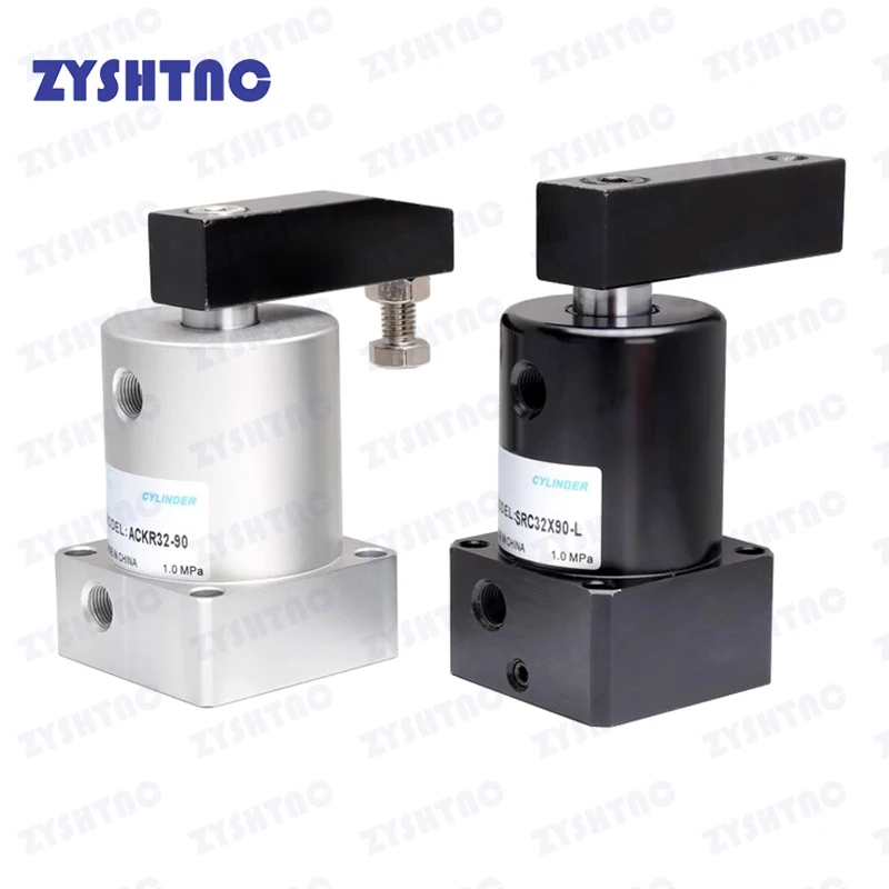 Imagem -02 - Aperto de Rotação do Cilindro Pneumático Pequeno Corner Down Pressure Src25 Src32 Src40 Src50 Src63-d Degree Swing Garden Tools