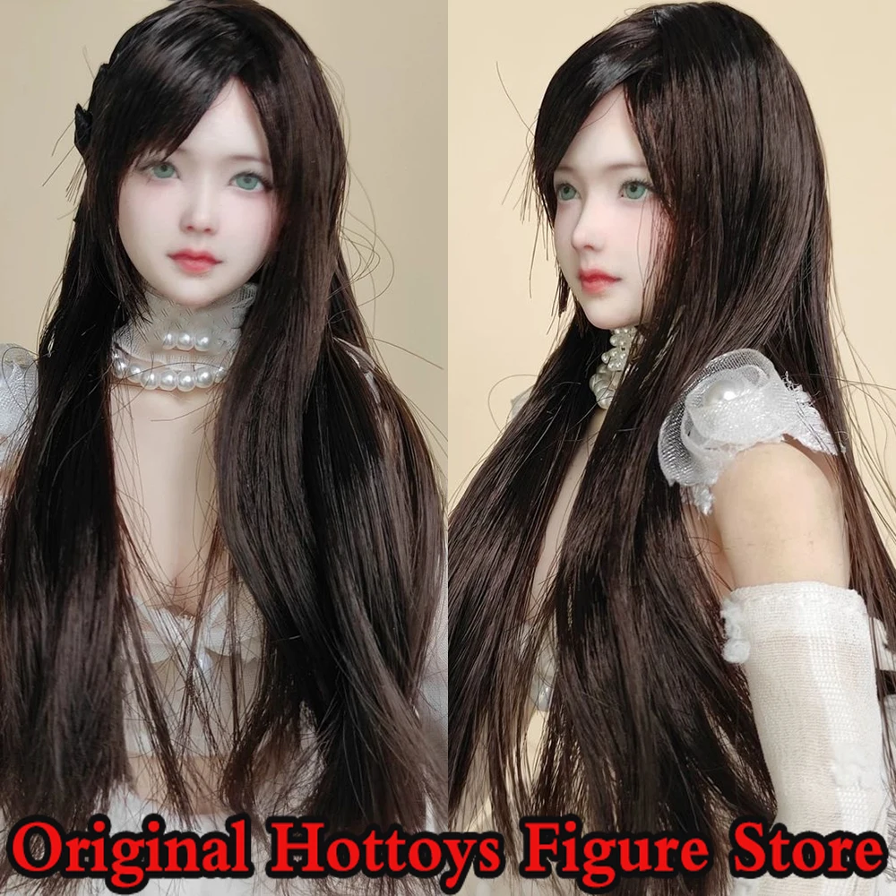 1/6 Maßstab, weibliche Soldatin, Szenenzubehör, handgefertigte Perücken, Serie, dunkelbraune Haarverlängerung für 12-Zoll-Actionfiguren, Modellspielzeug.