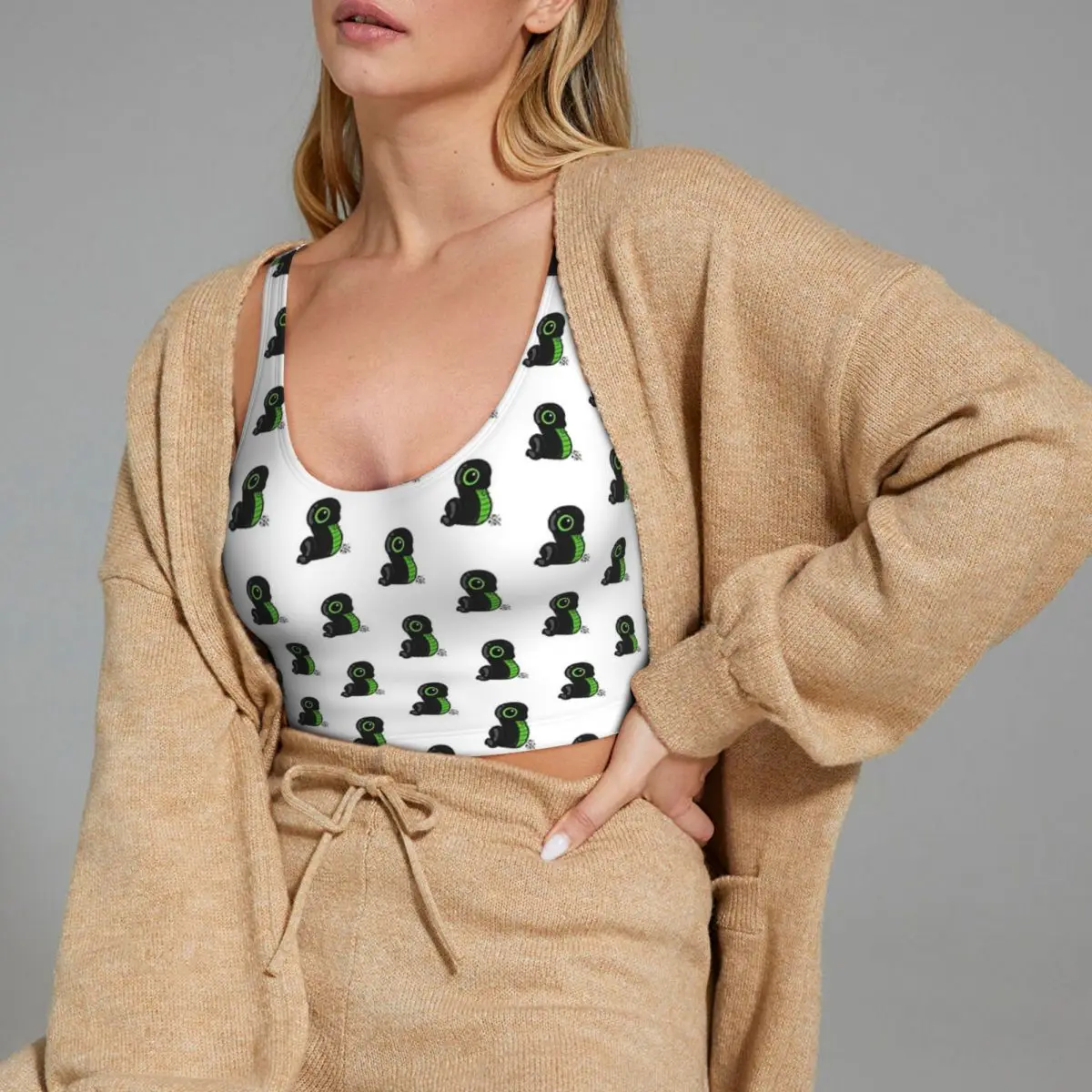 Sneki Snek Fan-pegatina Razer con diseño personalizado para mujer, chaleco deportivo, sujetadores, entrenamiento de gimnasio, camisetas sin mangas cortas de Yoga de alto impacto