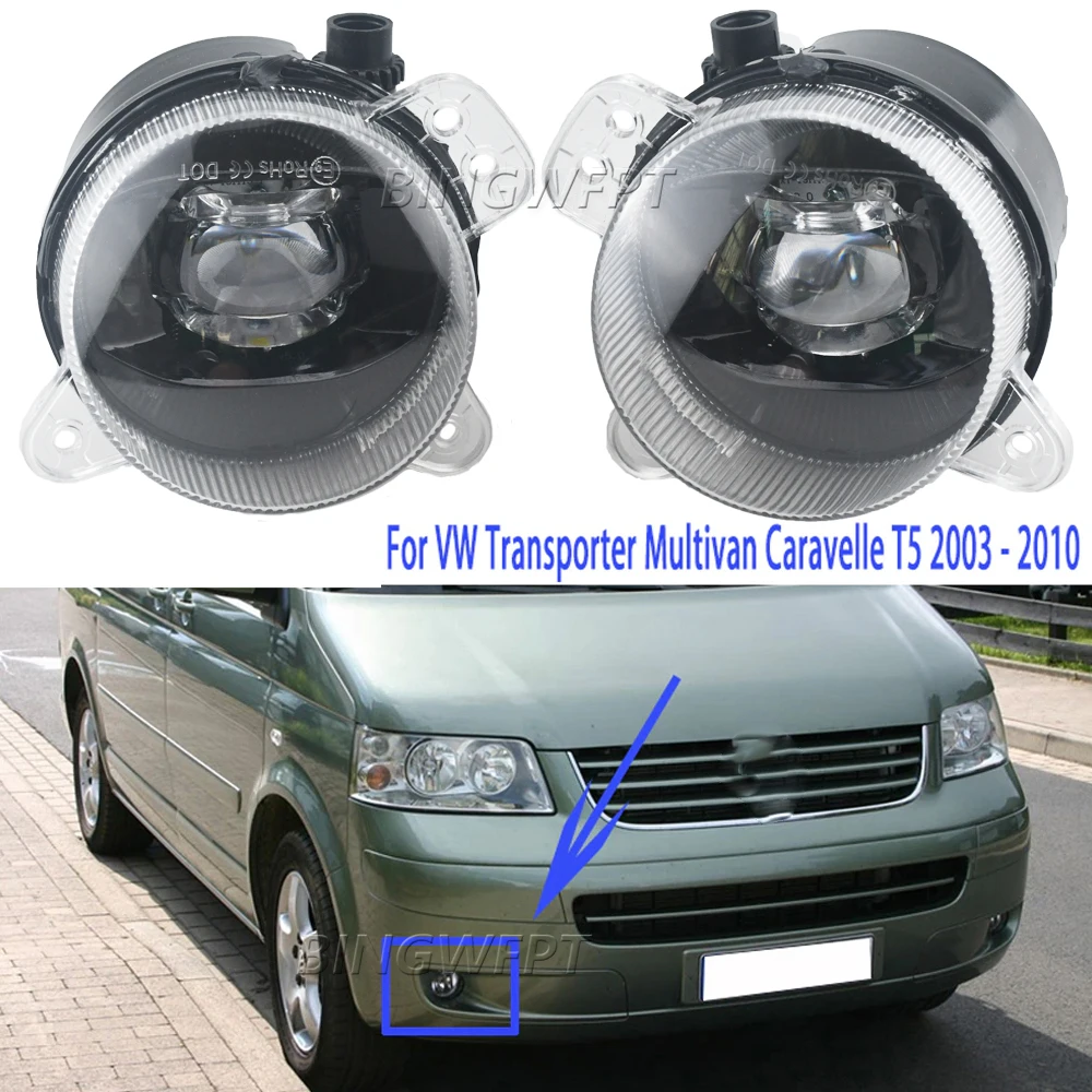 

Новые Противотуманные фары для Volkswagen Transporter T5 Multivan Caravelle 2003-2010 светодиодный, противотуманные фары DRL 12 В, противотуманные фары, противотуманные фары