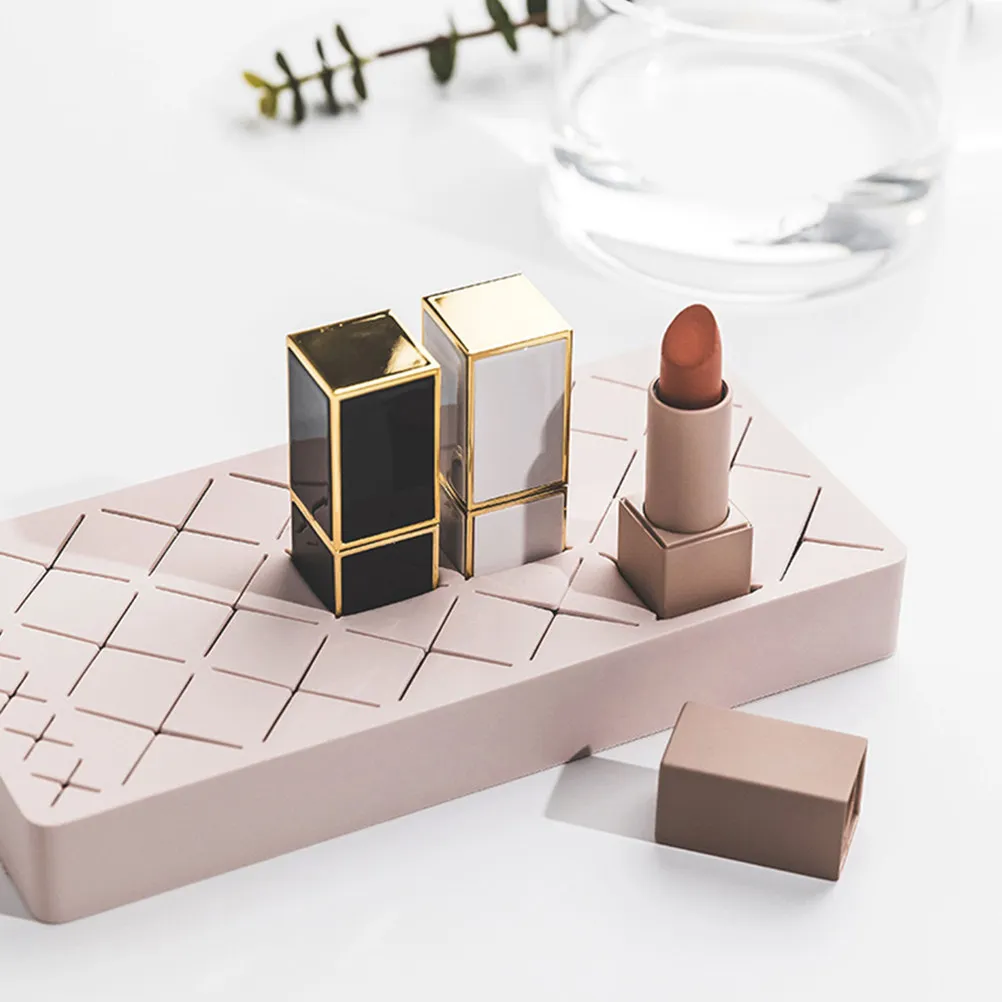 

Набор из 2 силиконовых органайзеров для помады с несколькими отделениями, устойчивых к царапинам, для хранения косметики и карандашей для бровей