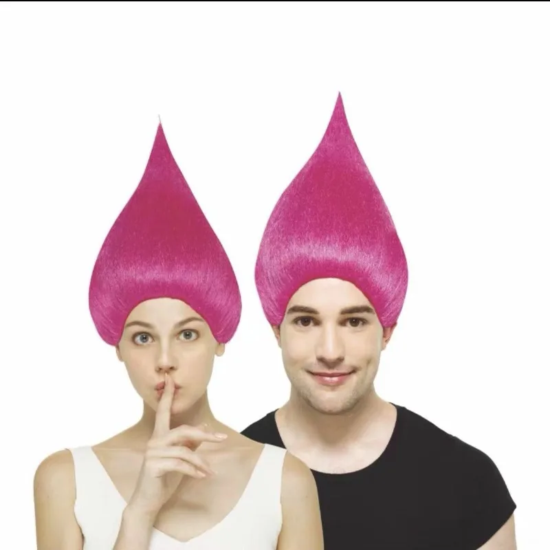 Troll festival magia elf papel vestir-se chapelaria halloween pai criança desempenho cebola headwear chama peruca gota de água cabeça