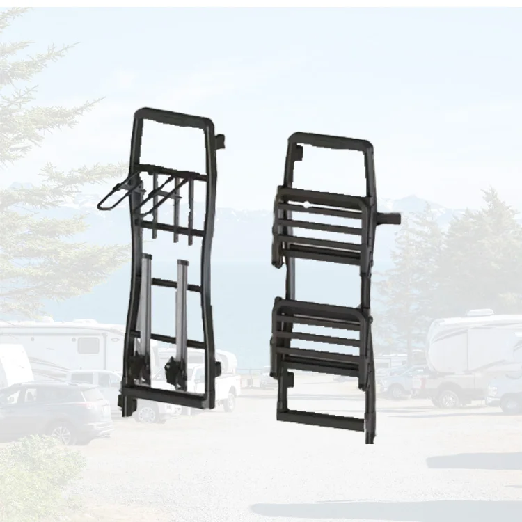 

All Aluminum Alloy RV Smart Back Rack Black Screw Installation 7 Model