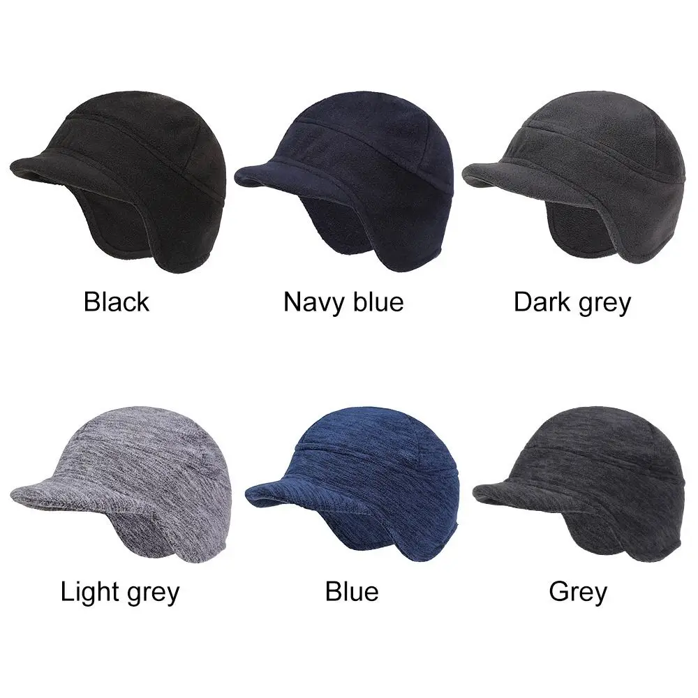 Thick Warm Fleece Hat Cycling Cap Men Women Winter Ear Cover Hat Outdoor Windproof Ear Protector Cap Knitted Beanies Hats