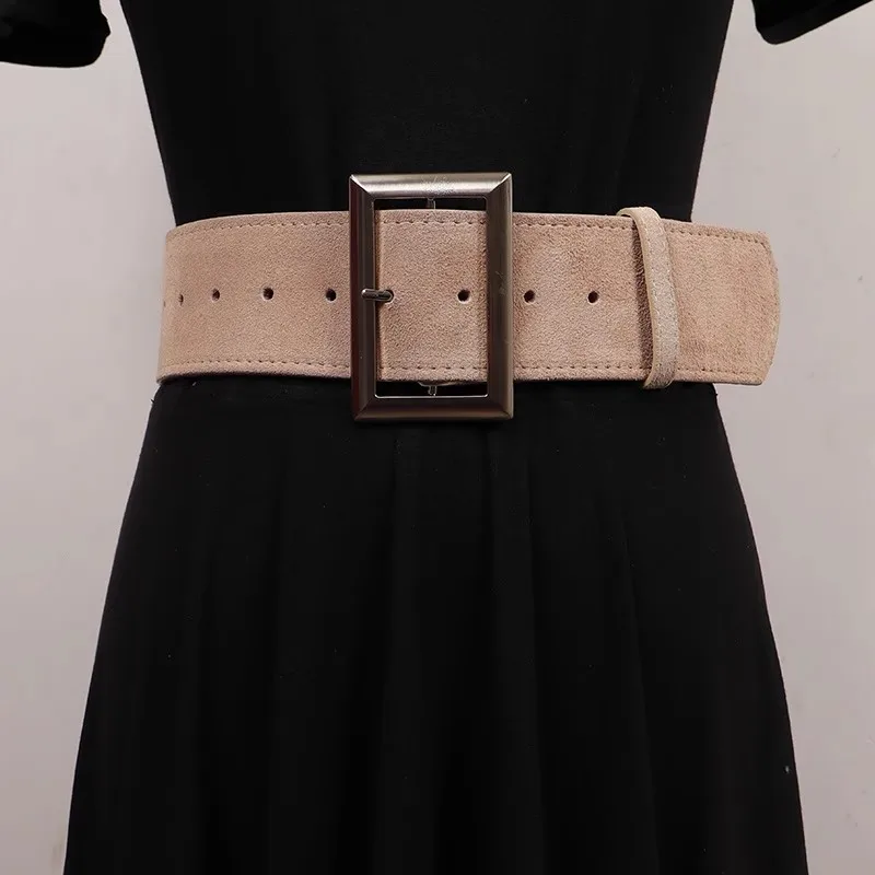 

Женские подиумные модные замшевые пояса из натуральной кожи, женское платье, корсеты, поясные ремни, украшения, широкий пояс R1641