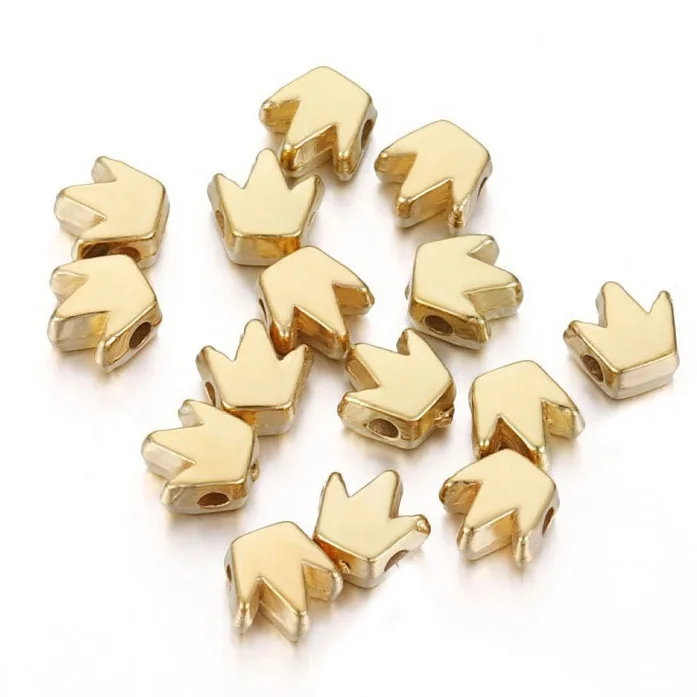 100Pcs CCB Crown Shape Spacer Loose Beads for DIY