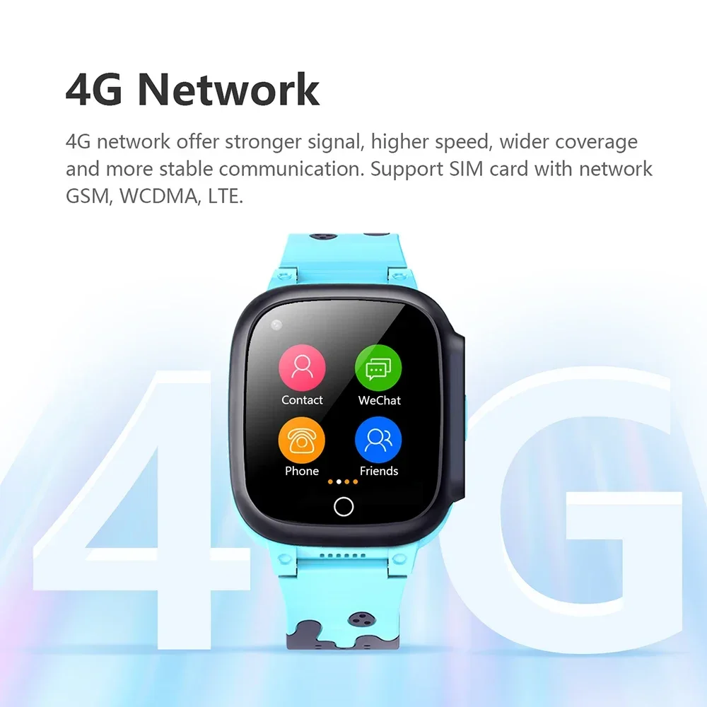 For Kid 4G SIM Video Call Kid Smartwatch SOS GPS WiFi Location Watch for Children Boy Girl Student Smartwatch 2024 Smart Watch