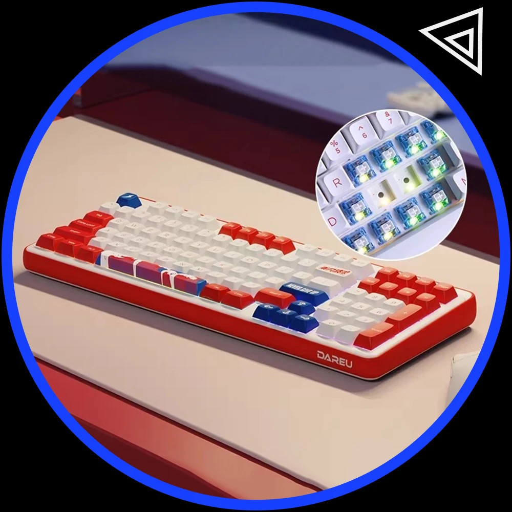 

DAREU A98 Mechanical Keyboard Ceramic Keycap Three Mods Low Delay RGB Gaming Keyboard Gasket Hot Swap Pc Accessories Gifts