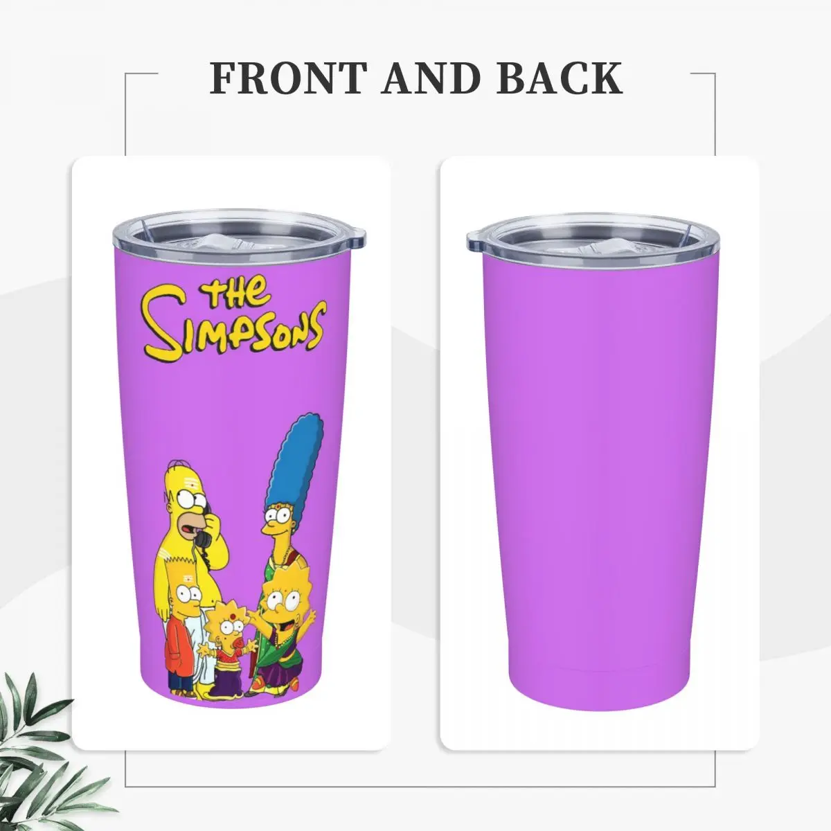 S-Simpsons Family  Picture Stainless Steel Tumbler Mugs Cup Large Capacity Coffee Mug Insulated Hot Drinks Milk Tea Water Bottle