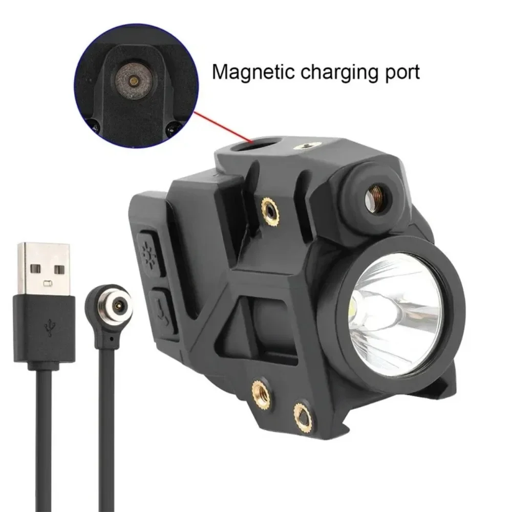 500 لومينز التكتيكية مصباح ليد جيب كومبو سلاح مصباح ليد أحمر أخضر نقطة البصر صالح 20 مللي متر السكك الحديدية ل غلوك الشعلة في الهواء الطلق #2