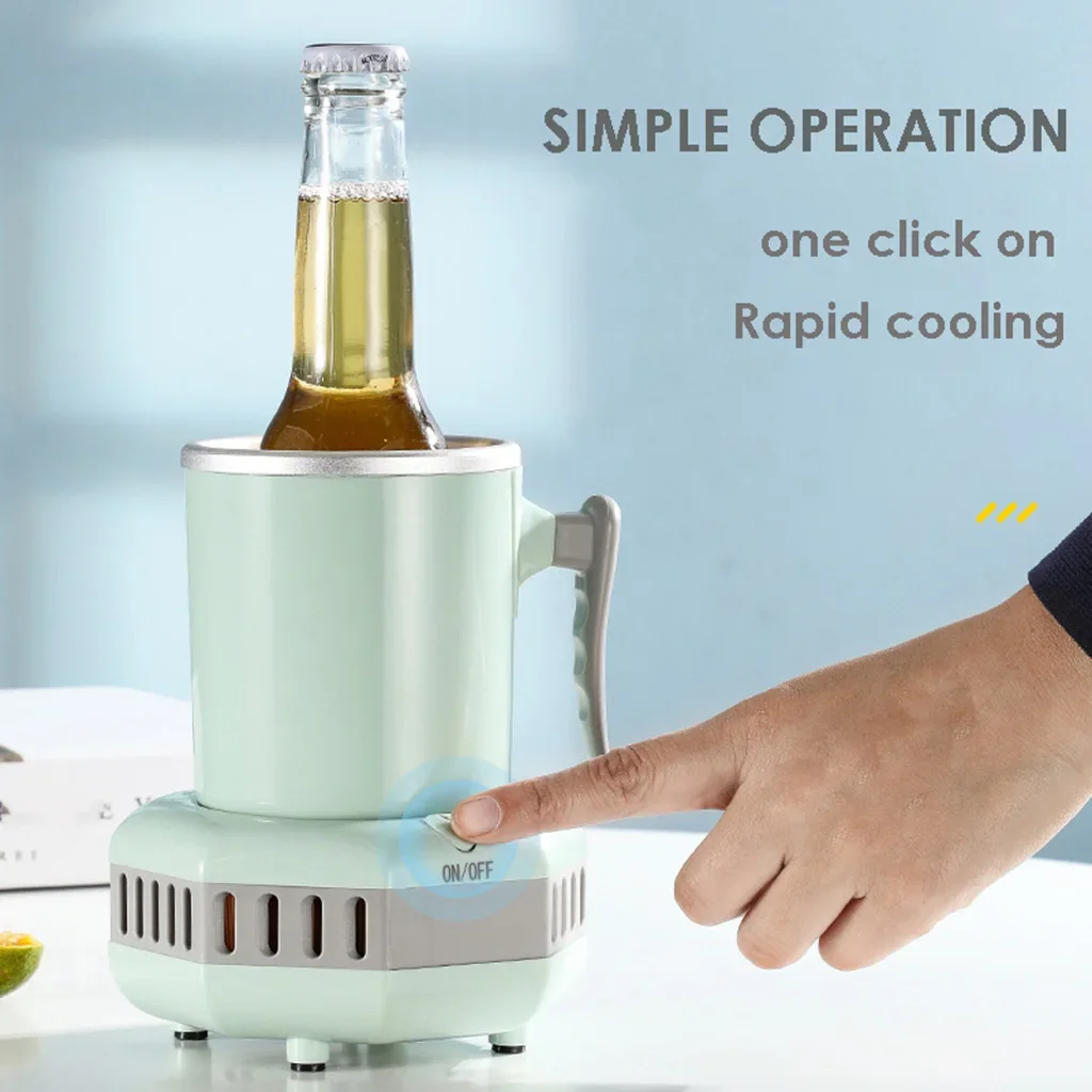 

Electric Summer Drink & Beverage Chiller - Portable Quick Cooler Kettle for Milk Coffee with Ice Making