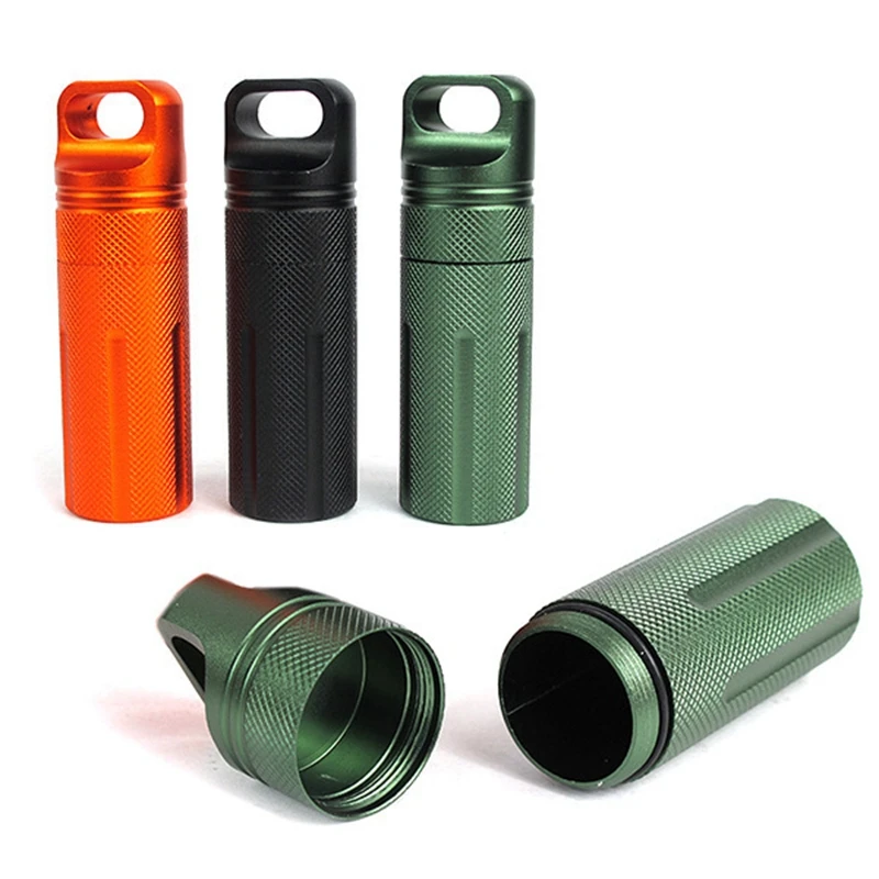 

10CM Capsule Box Outdoor MinitypeTools Kits Pill Storage EDC Waterproof Hike Survive Outdoor Dry Bottle Seal Trunk Container