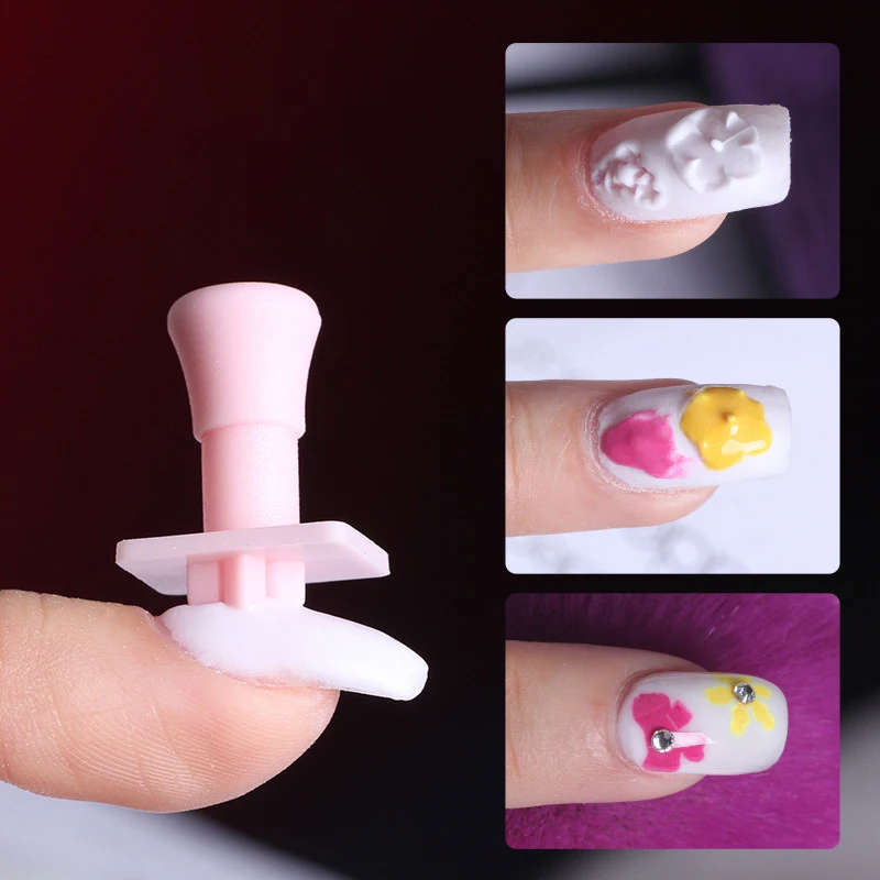 12 stili di stampini per unghie in acrilico, set di modelli misti, fiori a forma di farfalla, strumenti per timbratura 3D, stampo per la decorazione di nail art