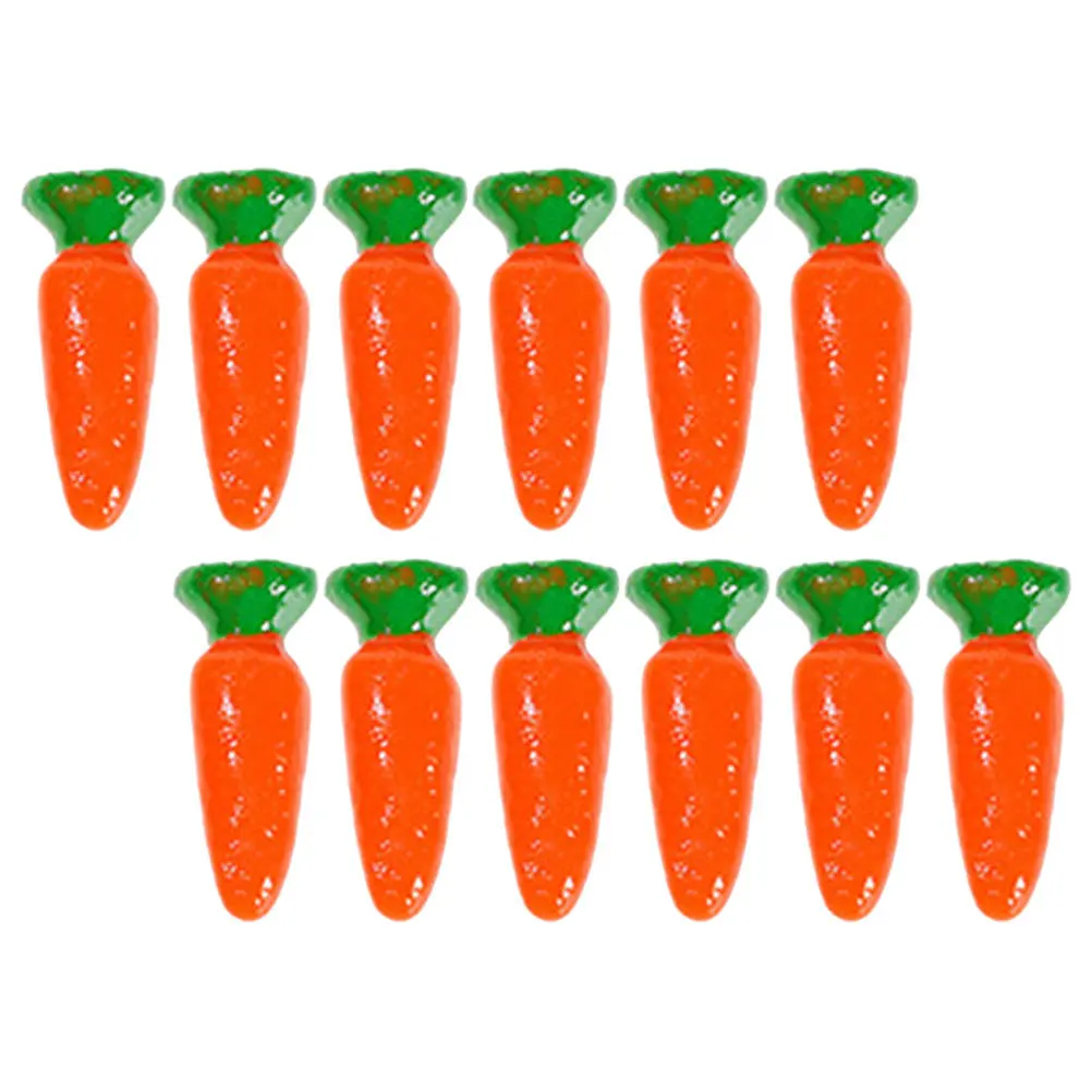 

12Pcs Mini Carrot Statue Small Simulation Carrots for DIY Craft Projects Educational Tools Festive Decorations Vegetable Display