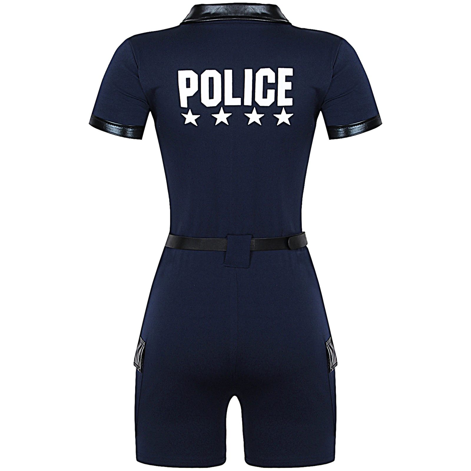 Volwassen Womens Sexy Dirty Cop Officer Cosplay Kostuum Bodysuit Jurk Politieagente Kostuum Politie-uniform Nachtclub Themafeest Rol