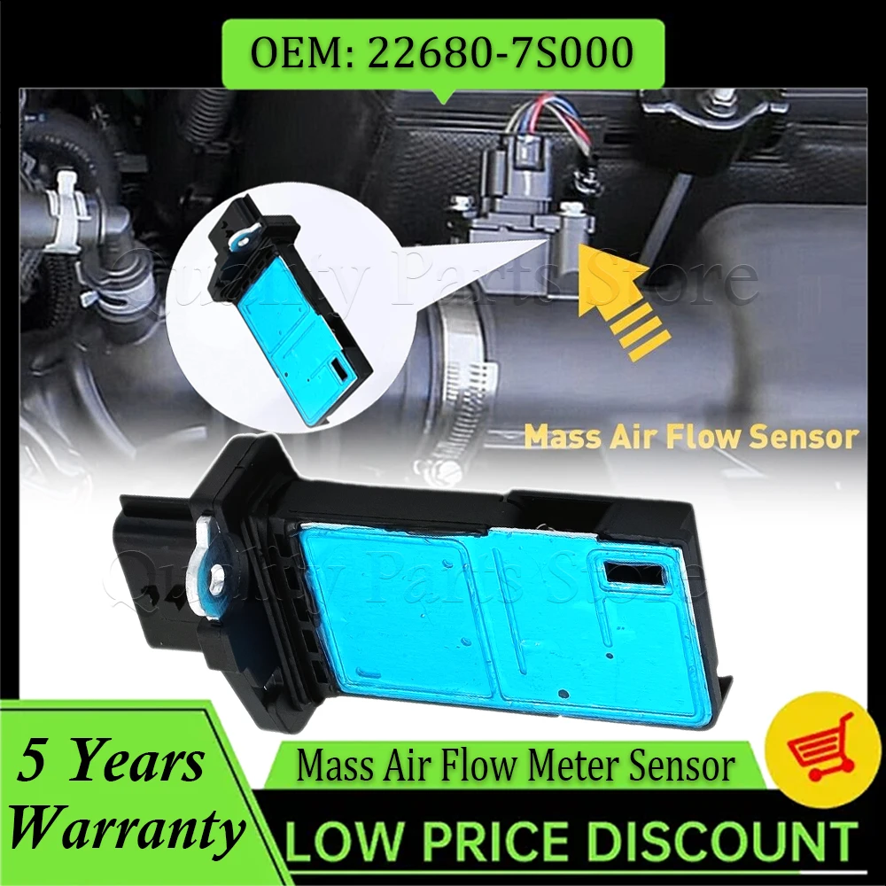 

22680-7S000 226807S000 1PC MAF Mass Air Flow Meter Sensor FOR NISSAN 350Z 370Z CUBE GT-R JUKE MICRA 3 4 MURANO MAF Sensor
