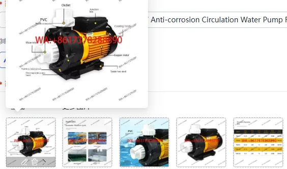 

Высококачественный циркуляционный водяной насос TDA 1.2HP 220V с антикоррозийной защитой для спа, гидромассажных ванн, соленой воды и аквакультуры