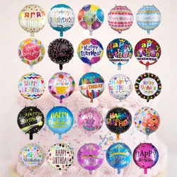 10PCS/PACK 18 inch Happy Birthday Ball Birthday Party Decoration Aluminum Film Balloon Random Color
