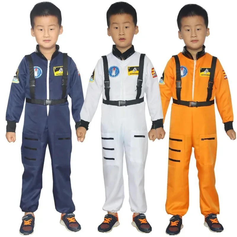 Astronaut Space suit Pilots Jumpsuit Party Purim Carnival Coat Fancy Dress OutFancy 3-9years