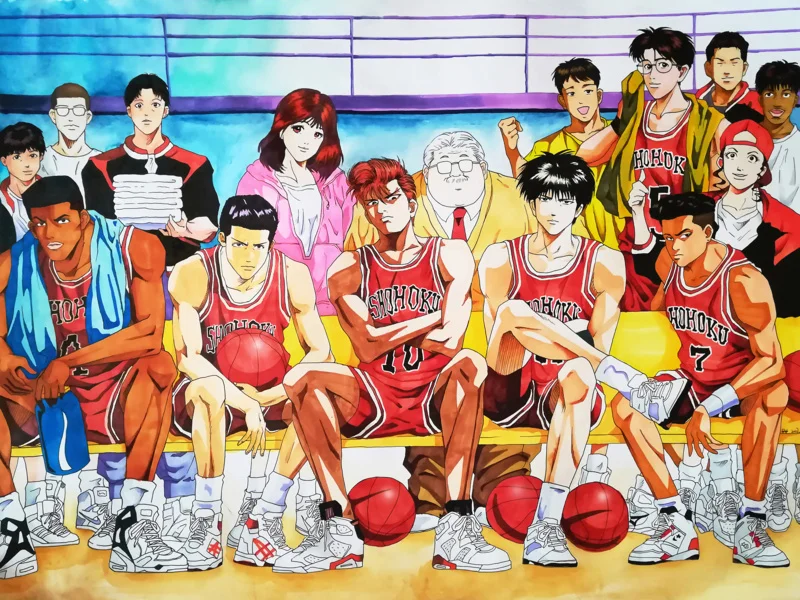 7x5FT Japan Manga Sports Basketball Team Slam Dunk Outdoor Weatherproof Custom Photo Backdrops Backgrounds Polyester Polycotton