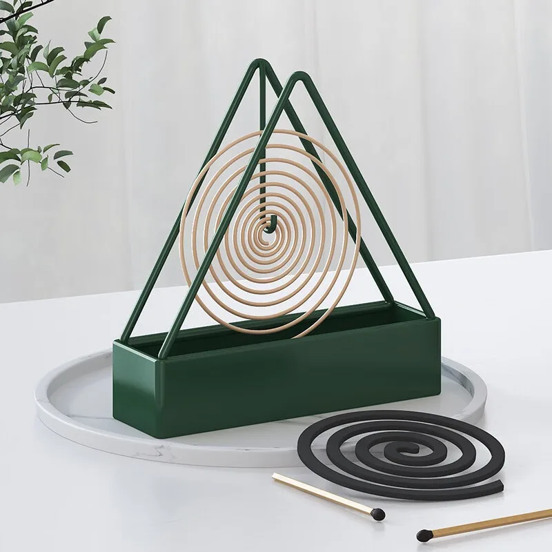 Creative Triangular Mosquito Coil Holder, Fireproof Anti-scald Ash Tray, Safe Incense & Aromatherapy Rack