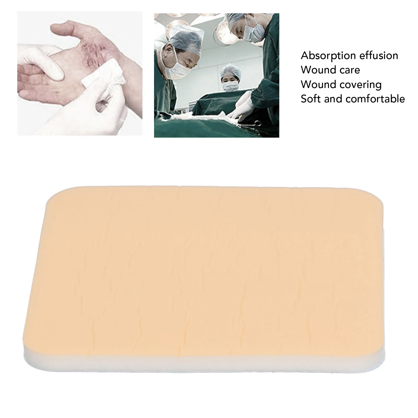 Wundverband Schaumstoffverband Ohne Rand Nicht-Klebend 10x10cm Hochabsorbierend Wasserdichter Verband für Wundversorgung