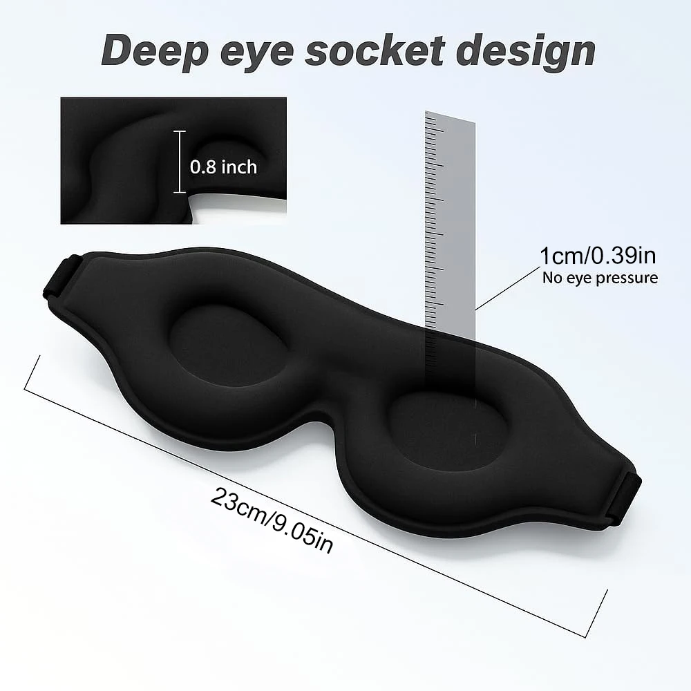 1PCS Sleep Mask for Side Sleeper, Complete Light Blocking 3D Sleeping Eye Mask, Soft Breathable Eye Cover for Women Men