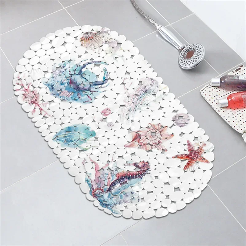 Anti-Slip Bath Mat Ocean animal Bathroom Carpet Rug Pvc bottom Sucker Bathroom Mat tapis salle de bain alfombra bano douchemat