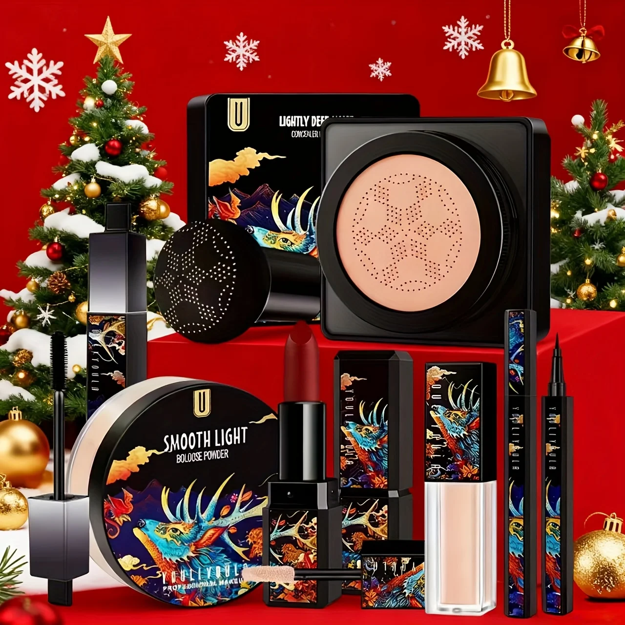 7-Piece 7-Piece Makeup Gift Set for Women, Full Face Cosmetic Kit with Concealer Foundation Mascara Eyeliner Setting Powder Lipstick, Makeup Beginner Kit with Puff Sponge, Valentine's Day Mother's Day Gift for Mom - Aliexpress Deal