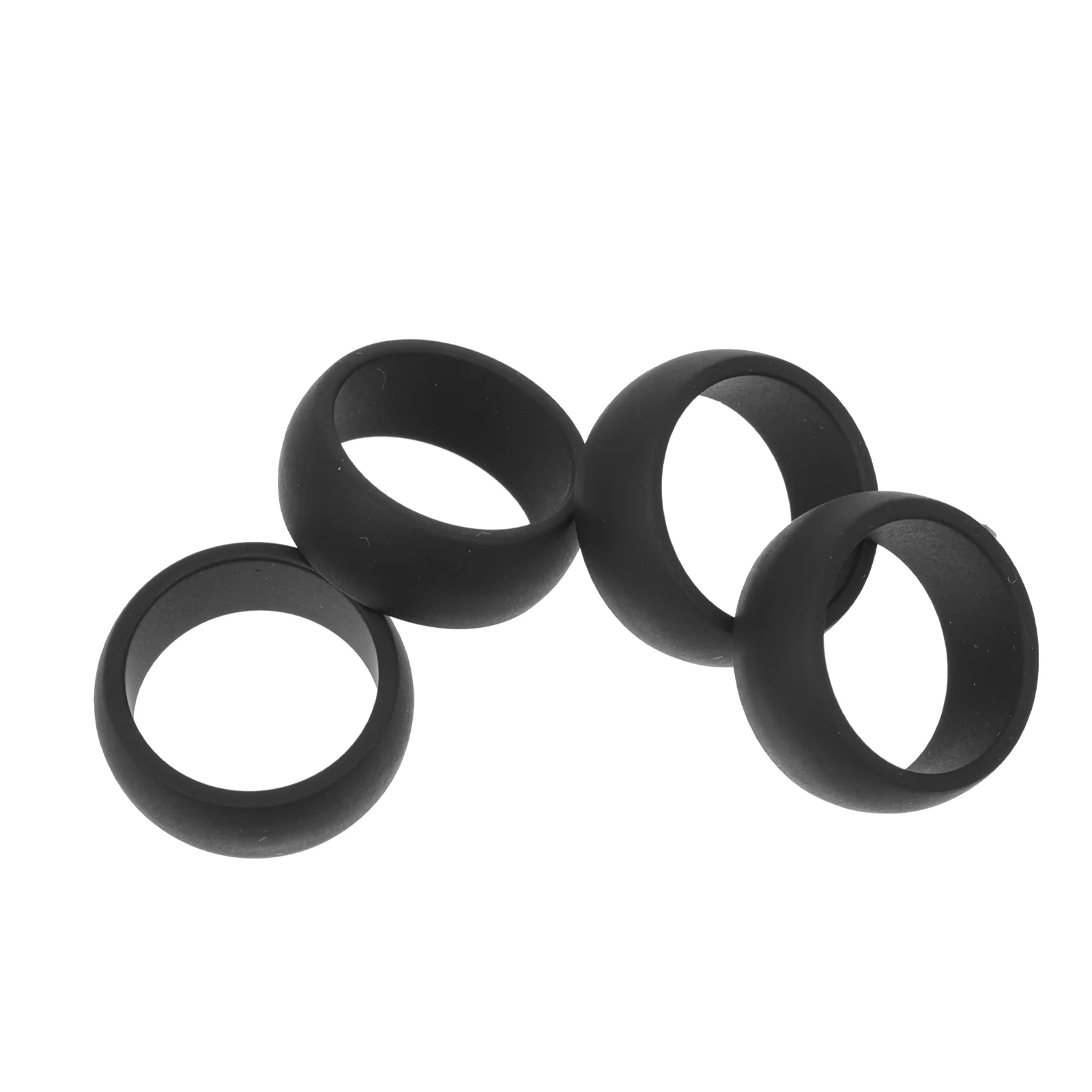 4 PCS Ring Silicone Sports Protective Rings Body Sculpting Exercising Finger Protector Black Build Child