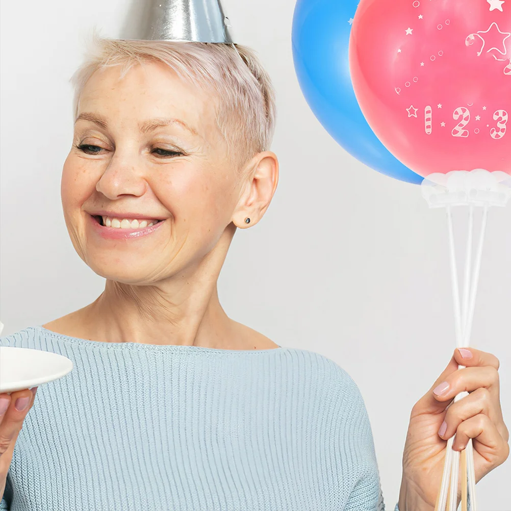 

40Pcs Balloon Clips Balloon Holder Clear Sticks Party Decoration Supplies for Birthday Wedding Event Centerpiece