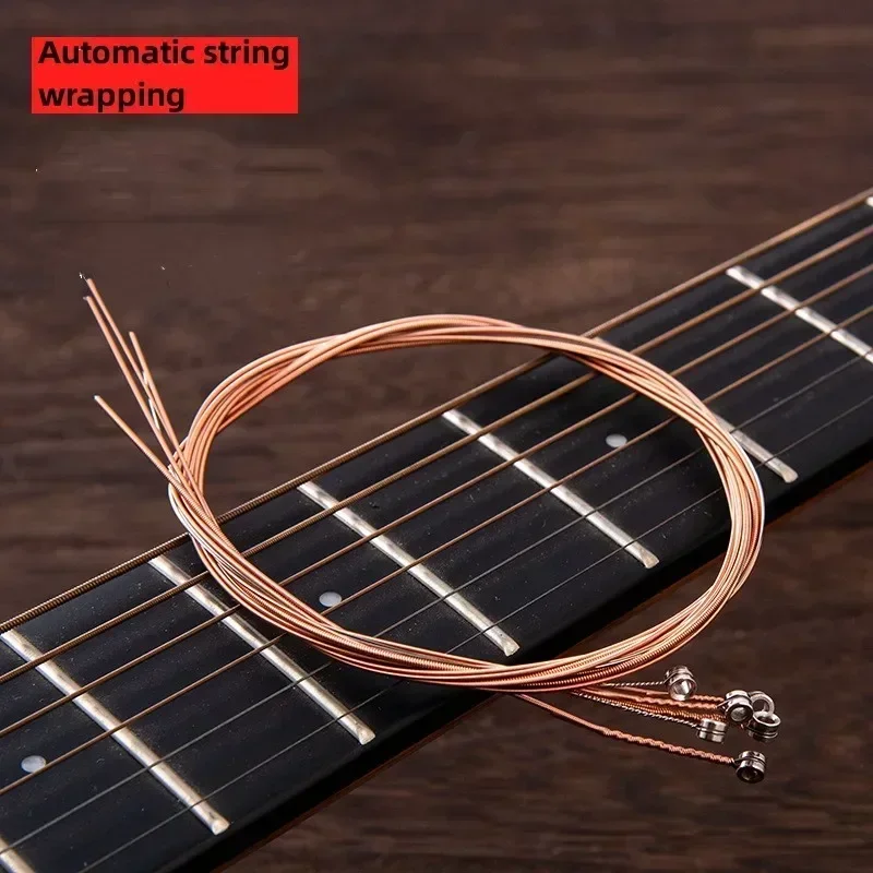 6Pcs/Set Acoustic Guitar Strings Rainbow Colorful For Instruments Acoustic Folk Guitar Classic Multi Color Guitar Parts