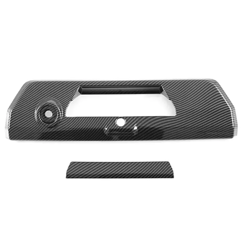 

A76T-Car Carbon Fiber Tailgate Door Cover Handle Cover Decorative Trim For Ford Raptor F150 2021 2022 2023