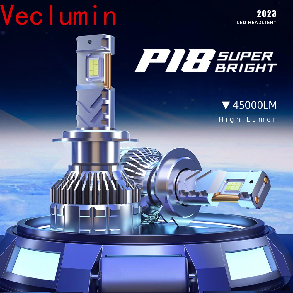 85W High-Power Double Copper Tube Car LED Headlight H7 Super Strong Spotlight H1 H8 H9 H11 H16 9005 Automobile Head Lamp