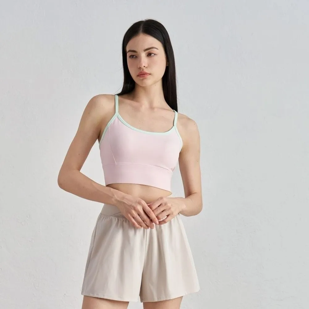 

Модный спортивный жилет контрастного цвета, дышащий дизайн, фитнес-бюстгальтер, влагоотводящий, удобный спортивный бюстгальтер, молодежный