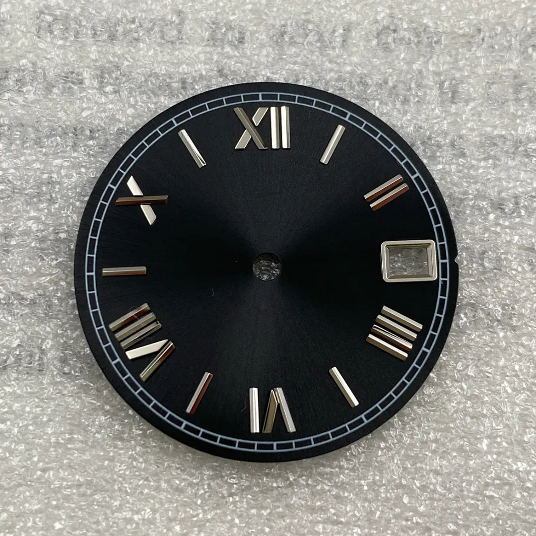 NO Logo NH35 Log Dial 28.5mm Sun Pattern Roman Scale Dial, Perfect for NH35 Movement