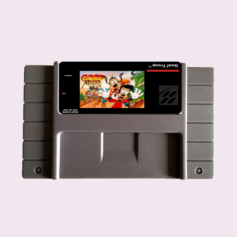 High Quality 16 Bit Goof Troop NTSC Big Gray Game Card For USA Version Game Player