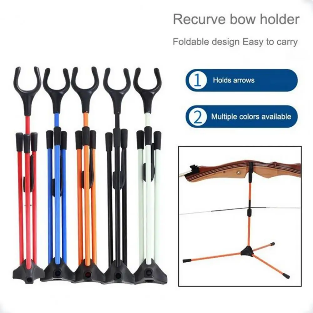 Archery Recurve Bow Stand Adjustable Bow Stand Rack Holder Fiberglass Bow Rack Archery Sports Gear for Longbow Takedown Bows