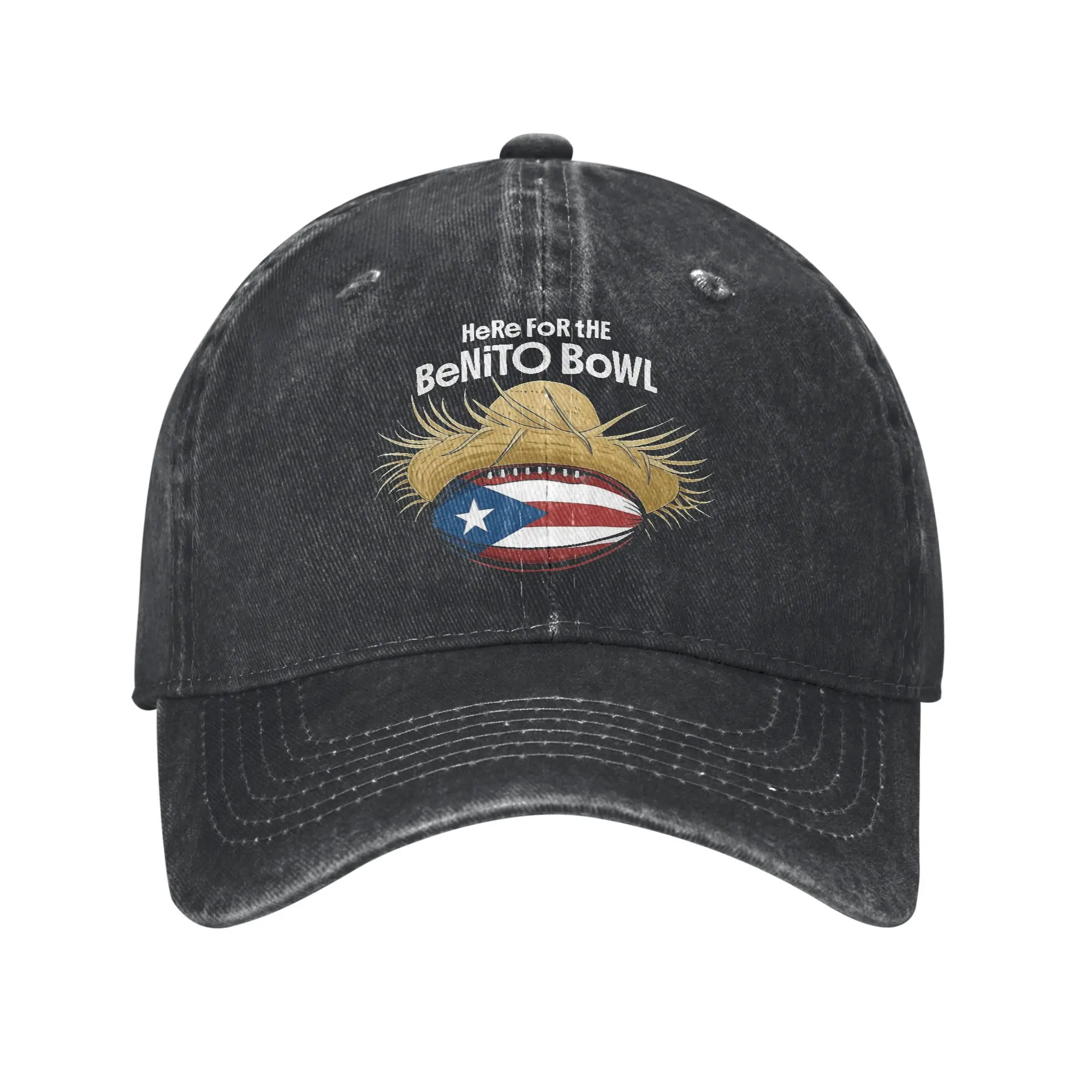 Benito Bowl - Bad Bunny Football Puerto Rico Benito LX  Baseball Caps Distressed Washed Snapback Cap Unstructured Soft Caps Hat