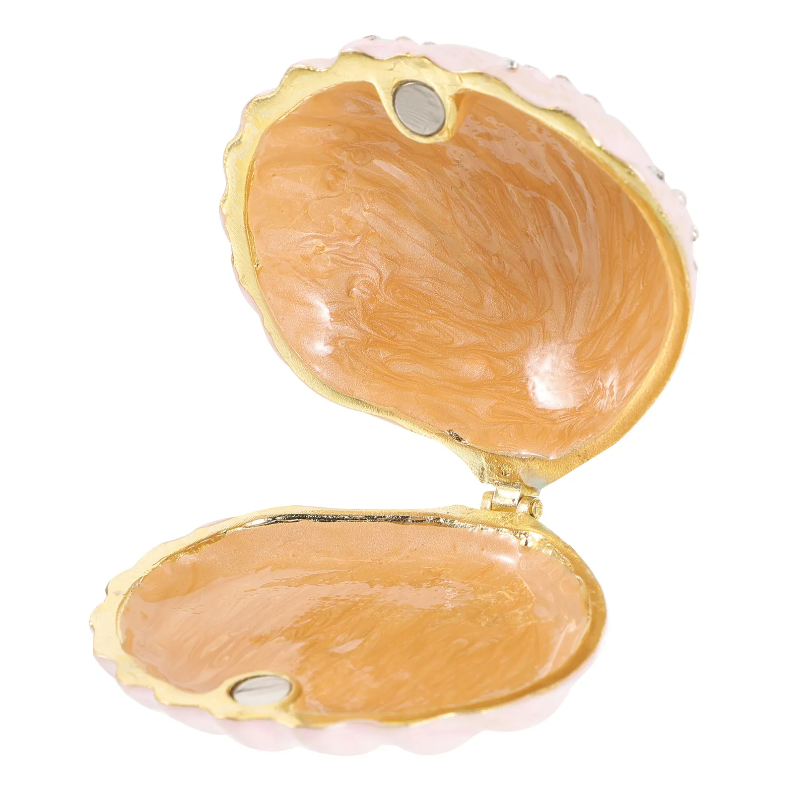 

Shell Shaped Jewelry Box Decorative Seashell Trinket Organizer Fresh Home Style Gift for Lovers Weddings Valentine's Day Earring