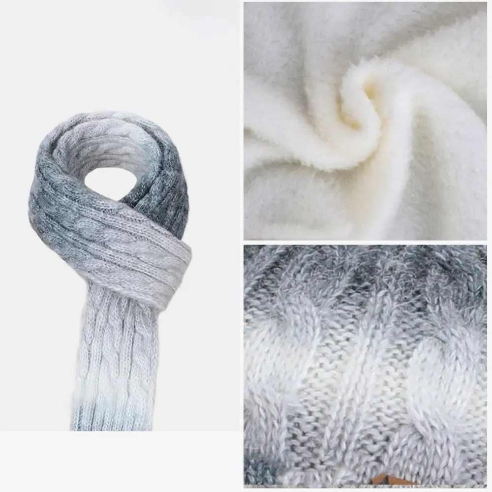 

3pcs Set of Anti Cold Winter Hats Scarves Gloves Ear Protection Gradient Color Pom Beanies Outdoor Keep Warm Cap For Girl Boy