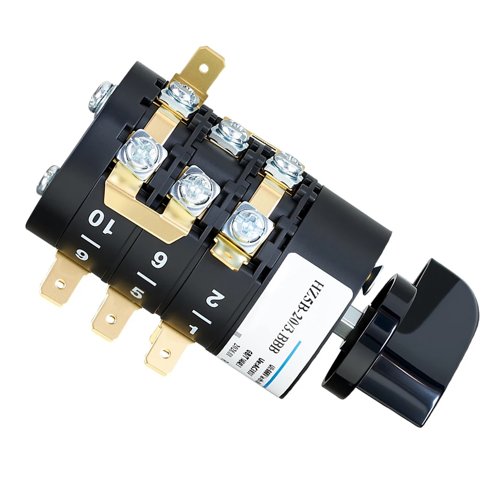 HZ5B-20/3 Combination Rotary Switch 3 Pole 8 Position 20A 380V Cam Selector For Inverter Welder Machine Tool Power Control - view 4